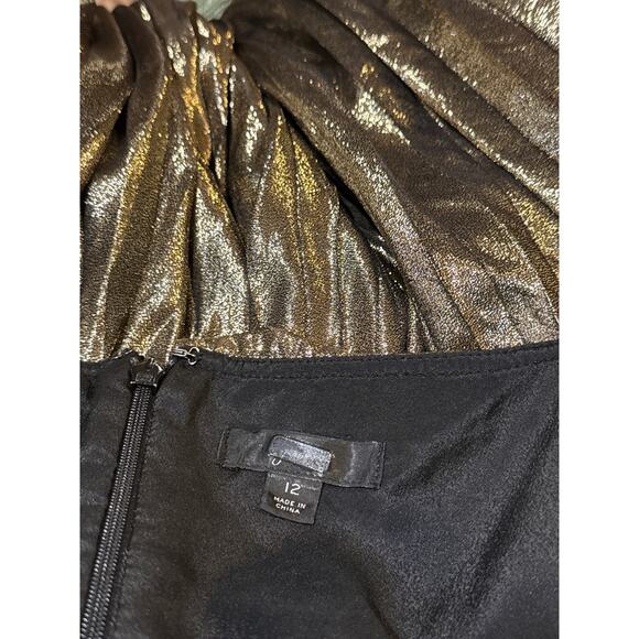 J. Crew Gold Goma Pleated Dress 12 - Picture 6 of 6